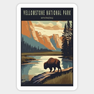 Yellowstone National Park Vintage Poster Sticker